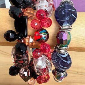 Three Stretch Bracelets Large Size